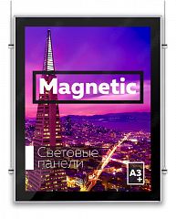 Световая панель Magnetic А3+ 337x460х18мм двусторонняя